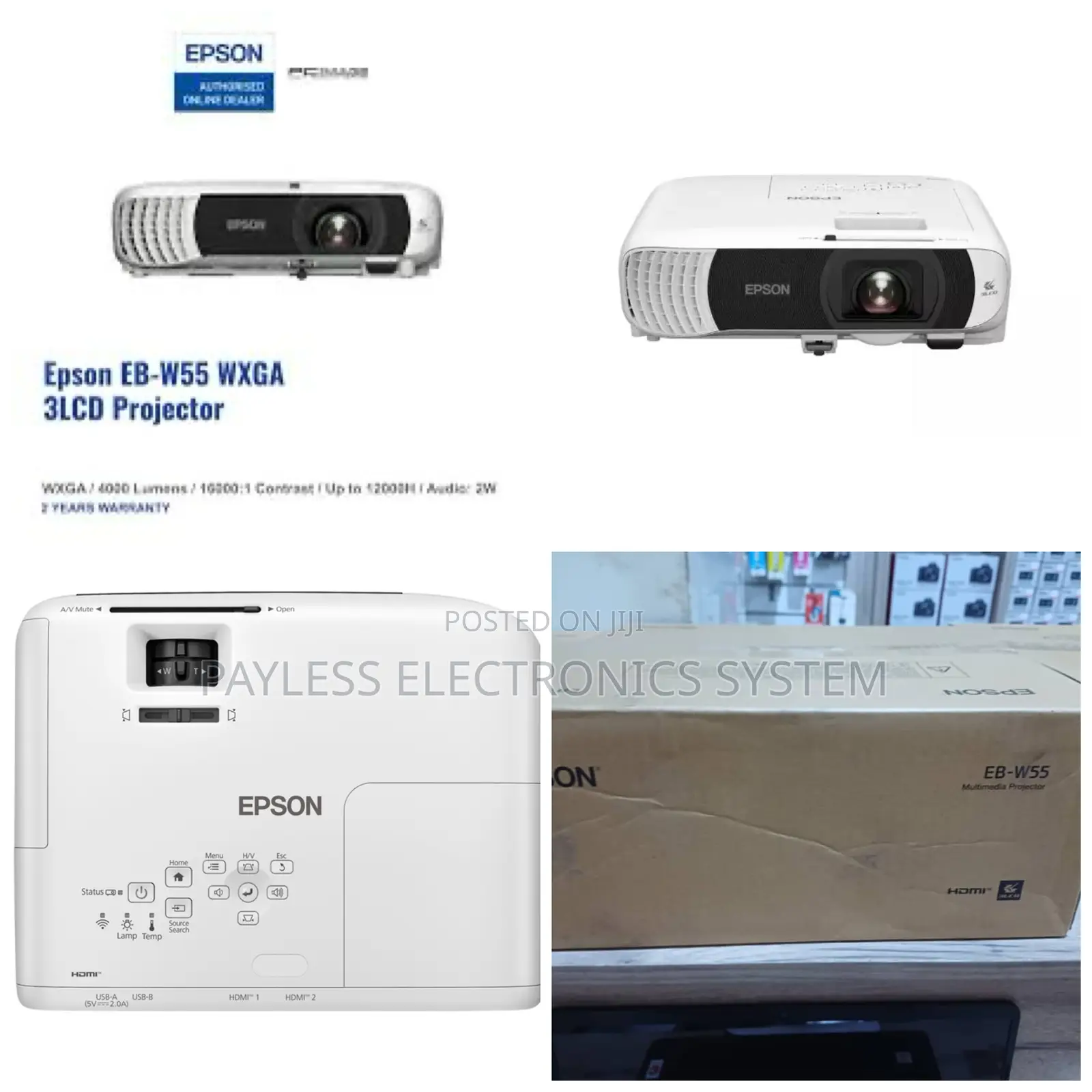 Epson Projector Eb-W55 4000 Lumens