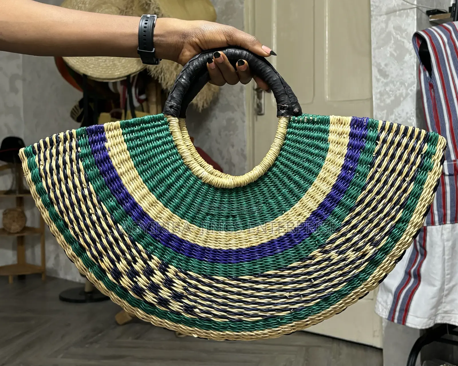 Handwoven Oval Bag