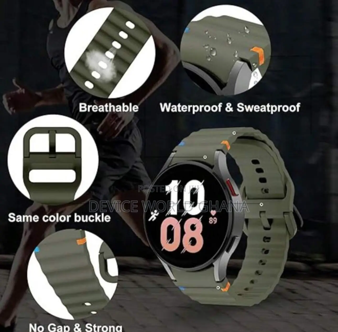 Ori Silicone Strap For Samsung Watch 4 5 6 7