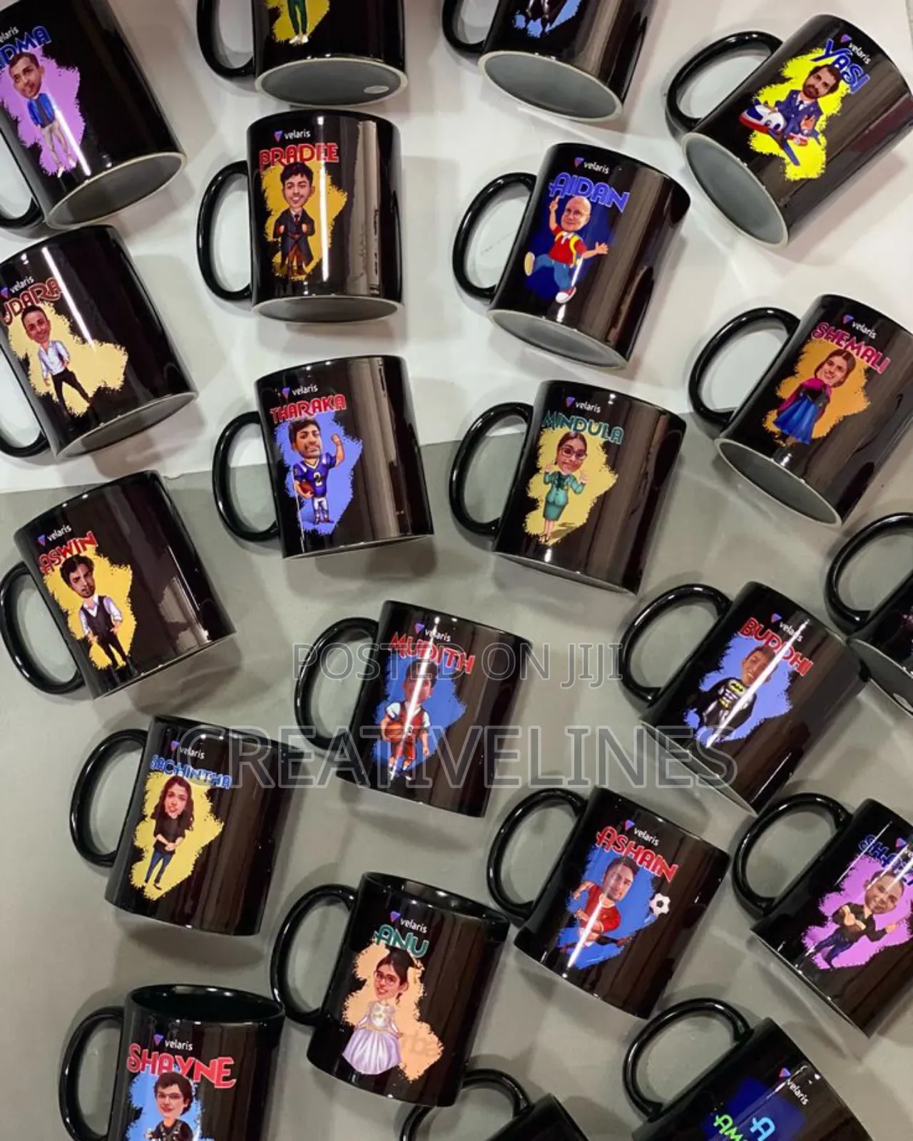 Customised Black Mugs