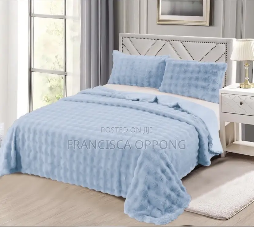 Luxury Soft Faux Fur Throw Blanket 3 Pieces