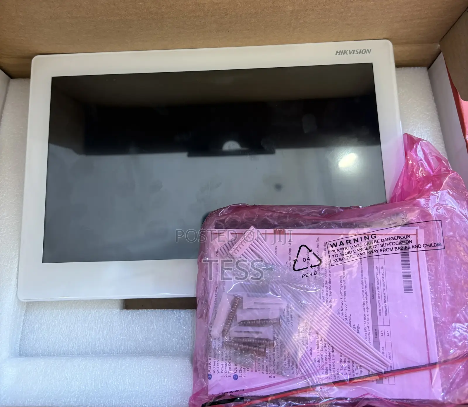 Hikvision Indoor Station Extra Screen 10-Inch Kh9510-Wte1(B)