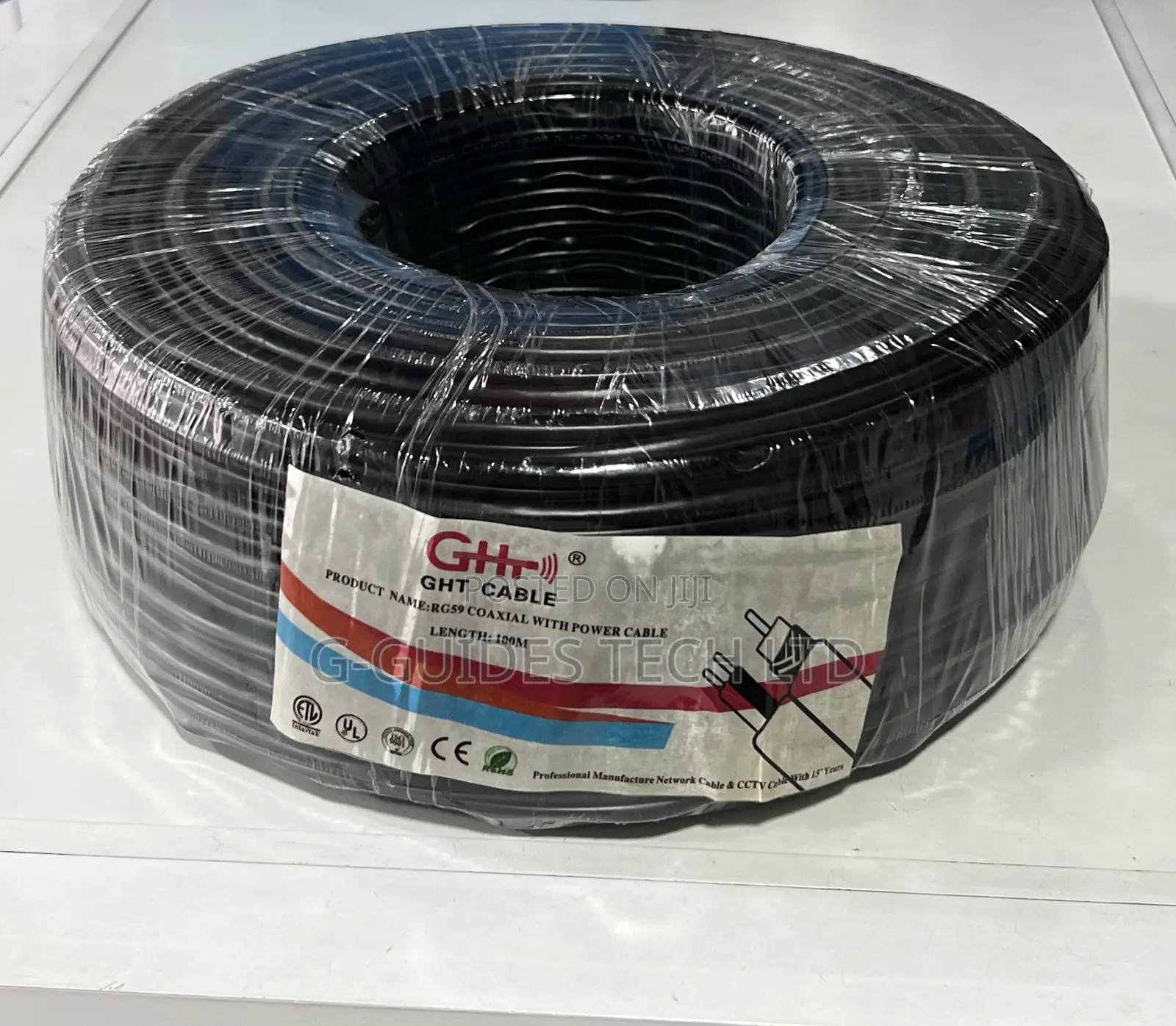 GHT Rg59 Coaxial Cable With Power Cable 100m