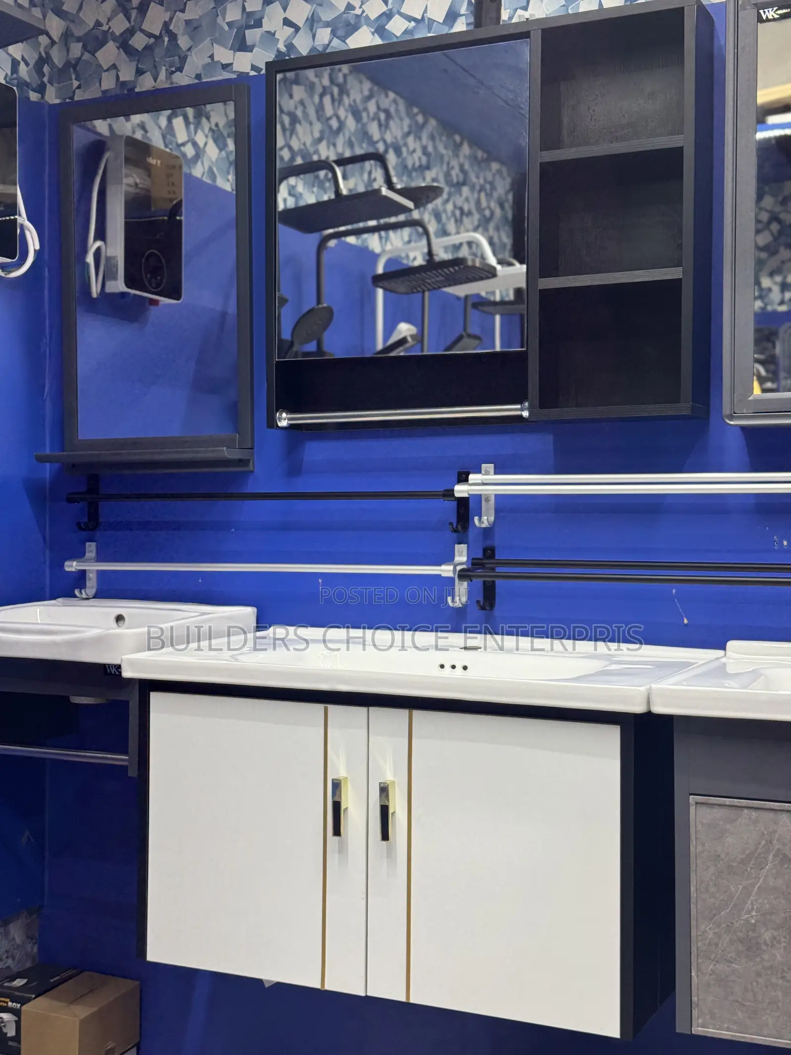 Cabinet Basin With Cabinet Mirror 80cm