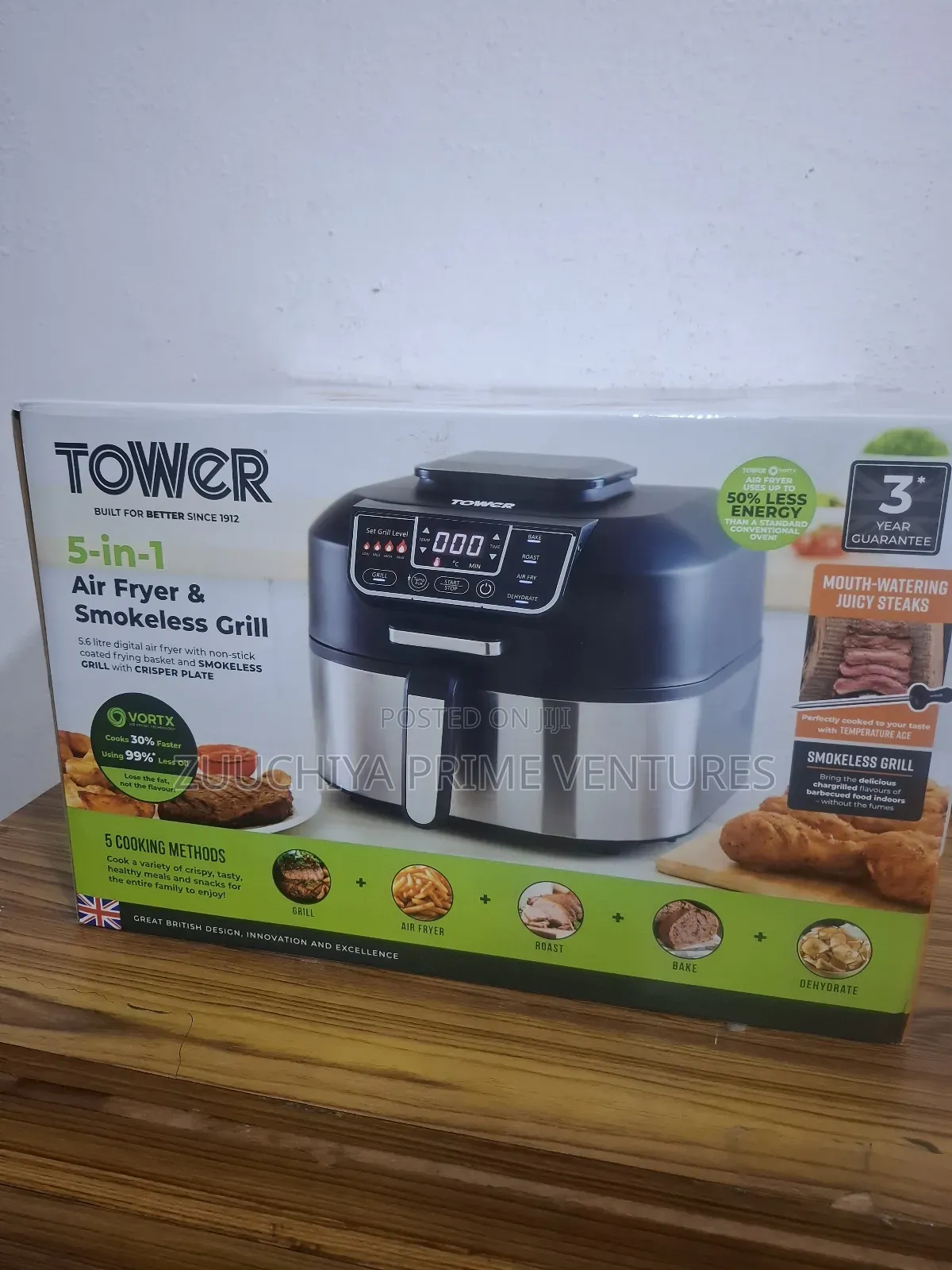5.6 L Tower 5-in-1 Air Fryer With Smokeless Grill FROM UK