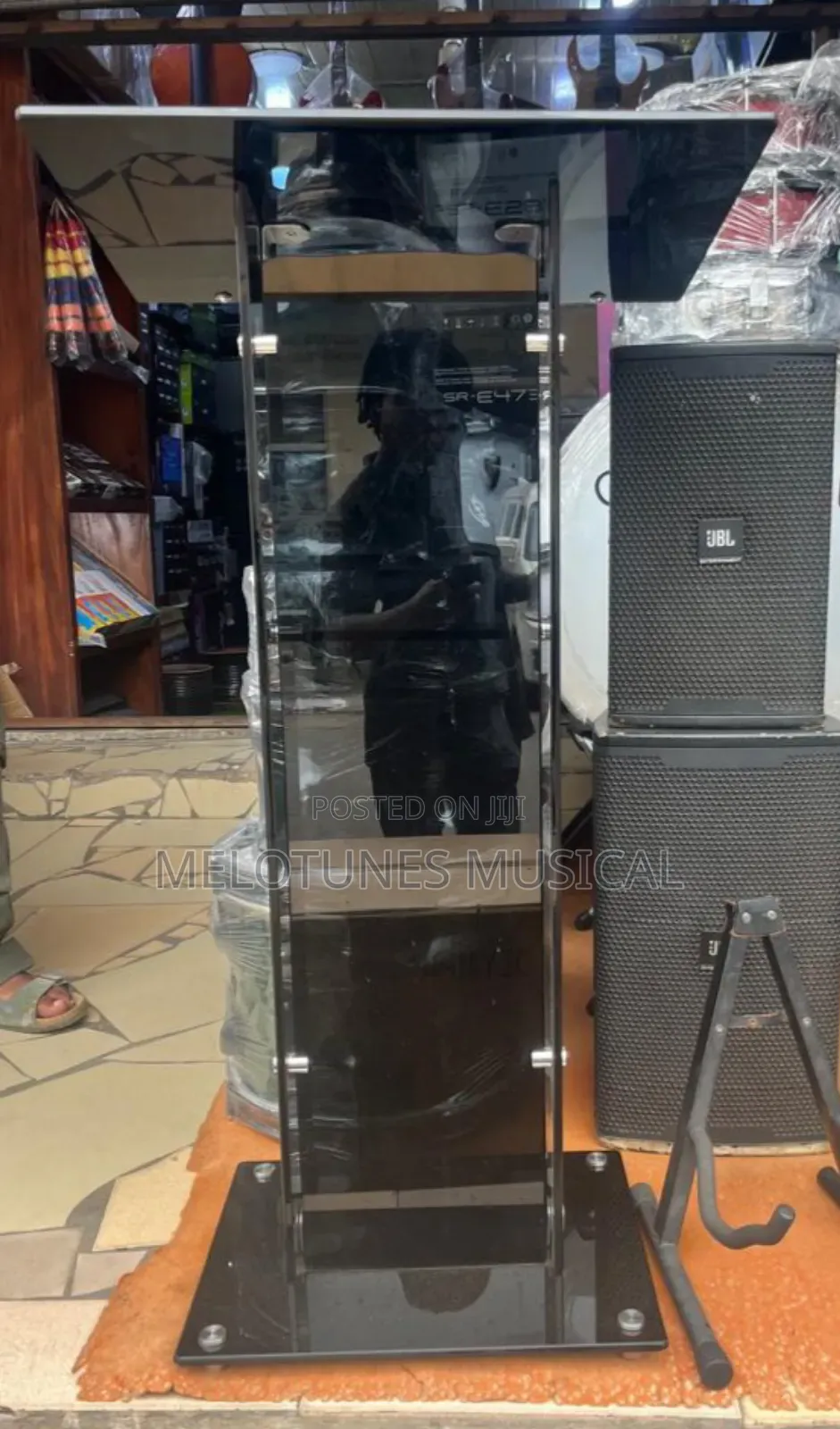 A Beautiful Black Glass Pulpit