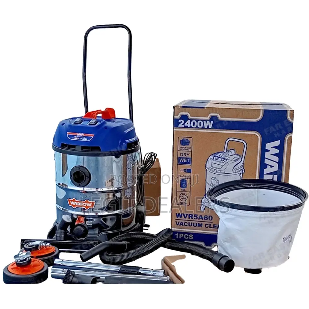 Wadfow Vacuum Cleaner 1200x2 (2400w), 2 Motors, 60l