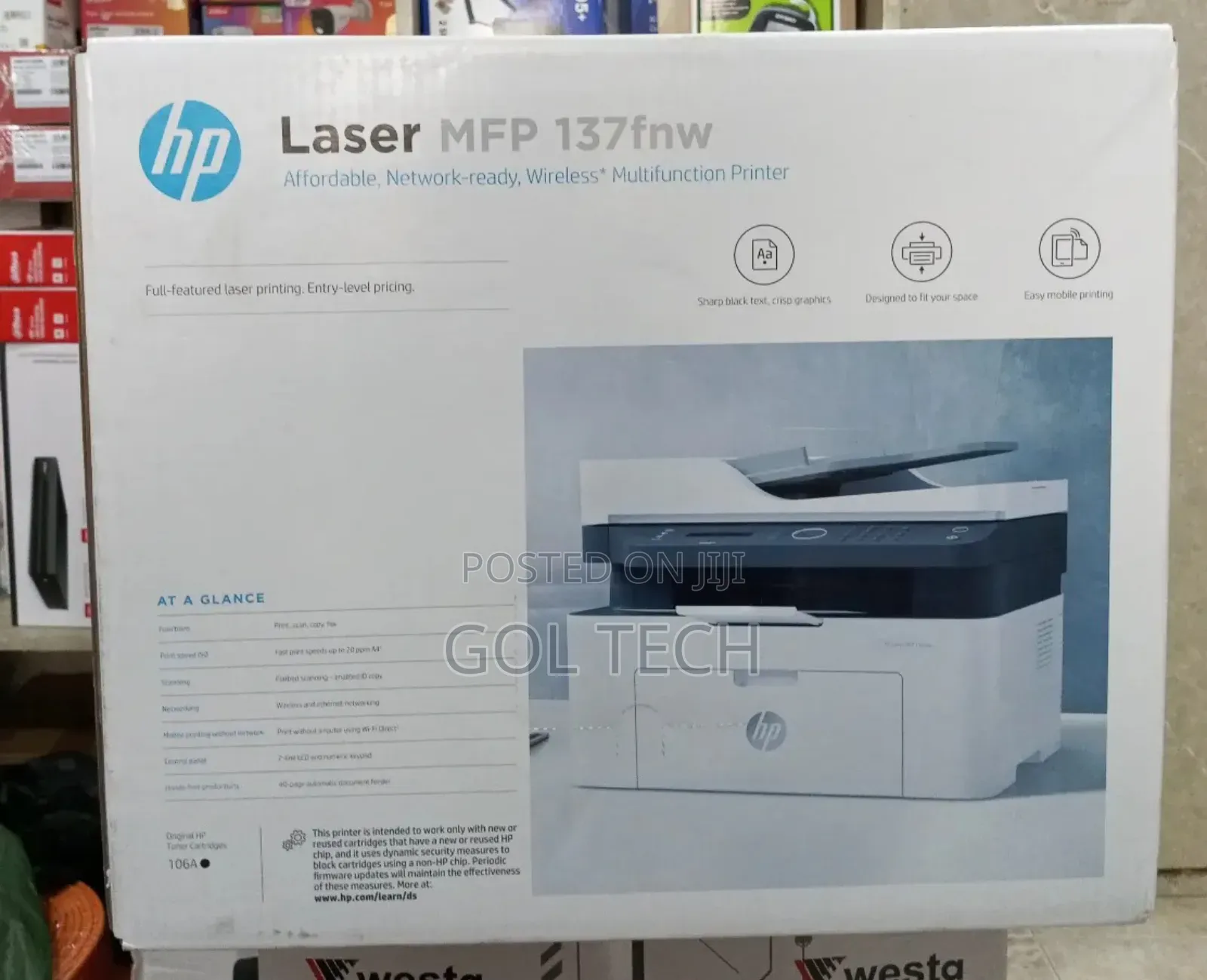 Hp Laser MFP 137fnw All in 1 Multifunction Wireless Printer