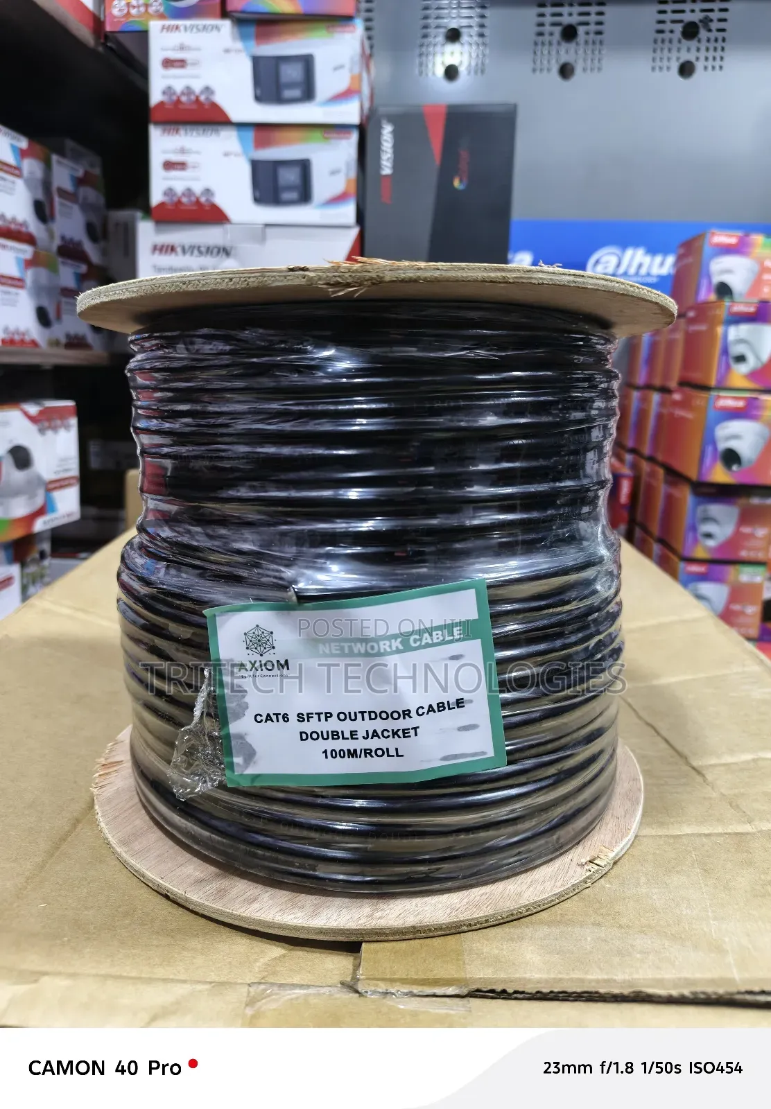 Axiom Outdoor Double Coated (Sftp) Cat6 Network Cable 100m