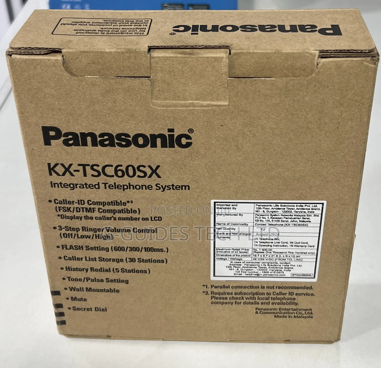 Panasonic Kx-Tsc60sx Integrated Telephone System.
