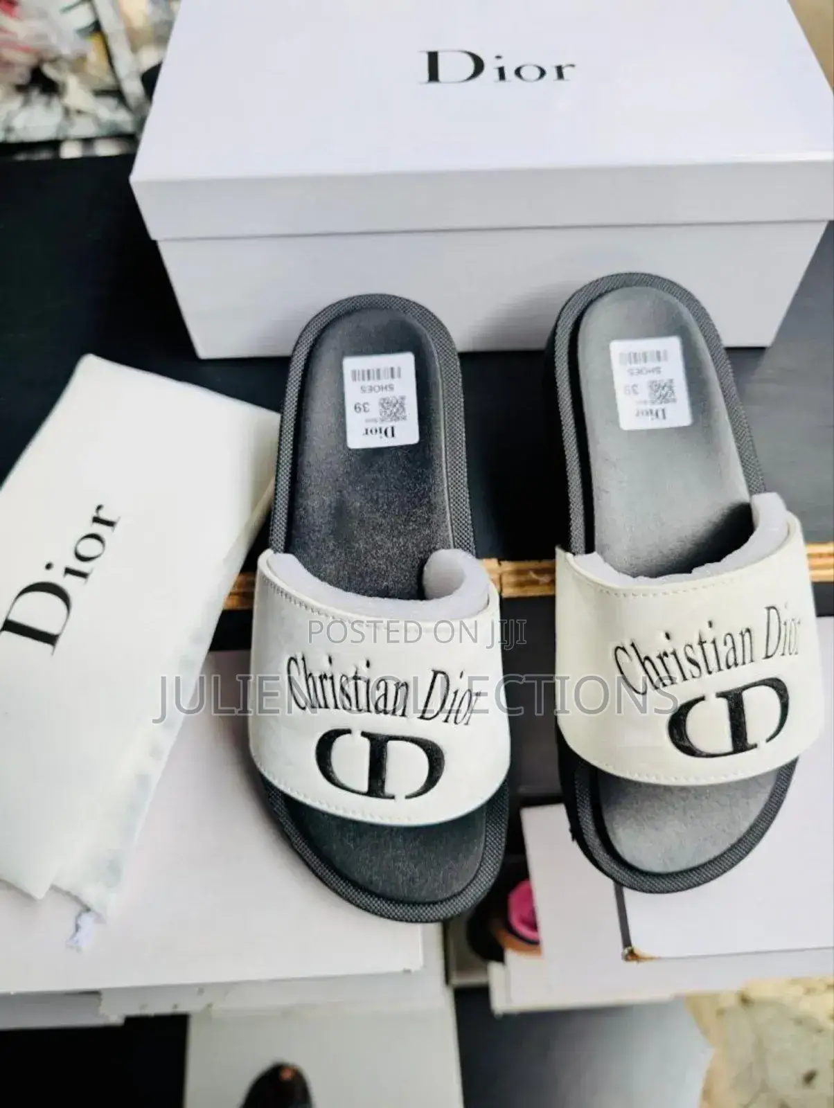 Christian Dior Cd Slide White