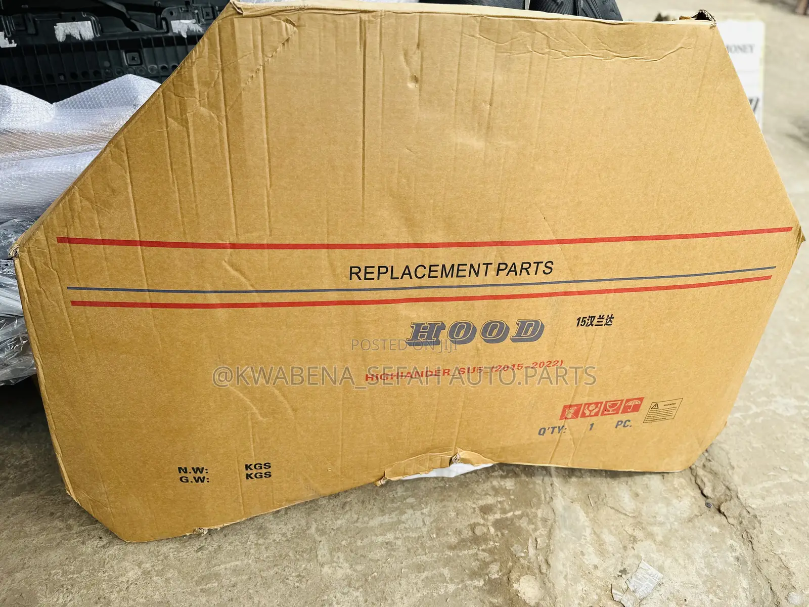 Original Toyota Highlander Bonnet 2015-22 Available For Cars