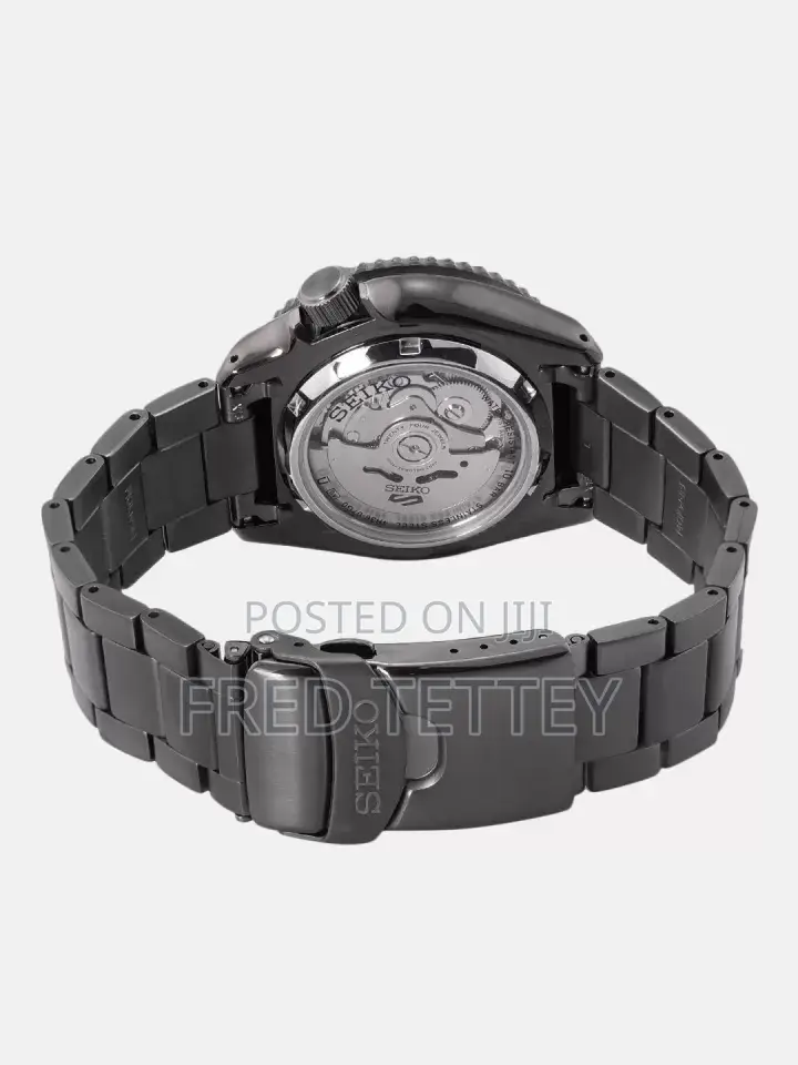 Seiko Automatic All Black Ss Men Watch