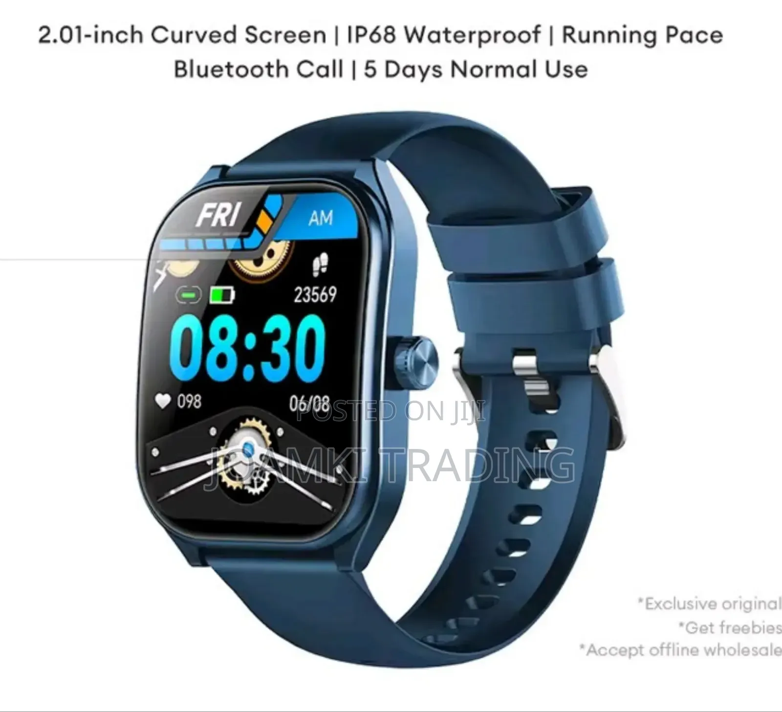 2.01" Curved Screen Smartwatch Men, Women, Bt Call, Ip68,
