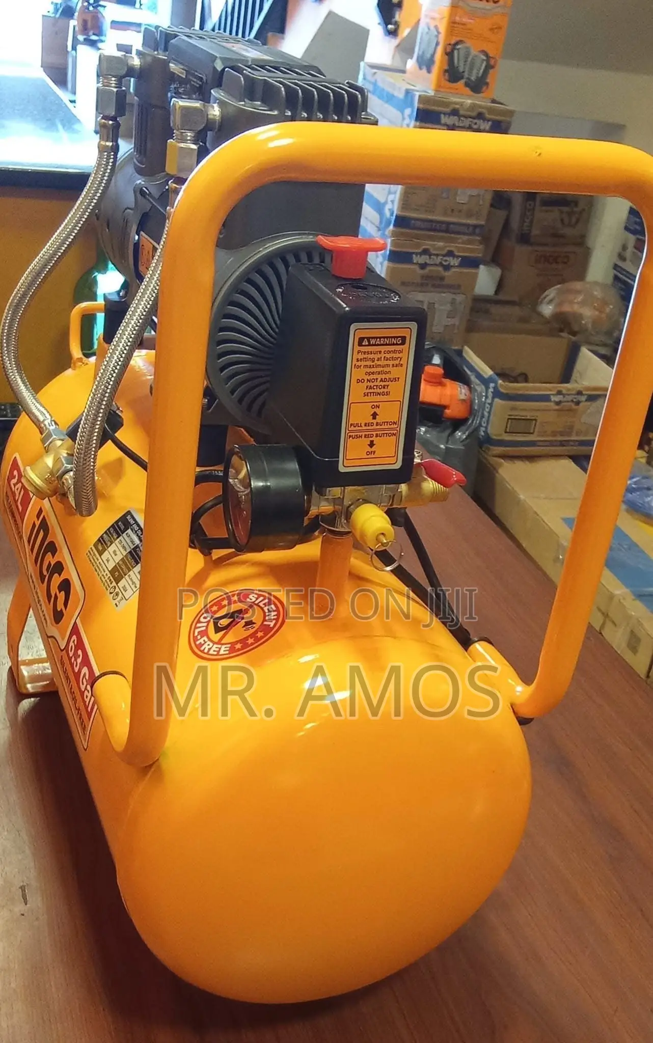 24 Litre Air Compressor With 1100w Oil-Free Motor - Acs111242