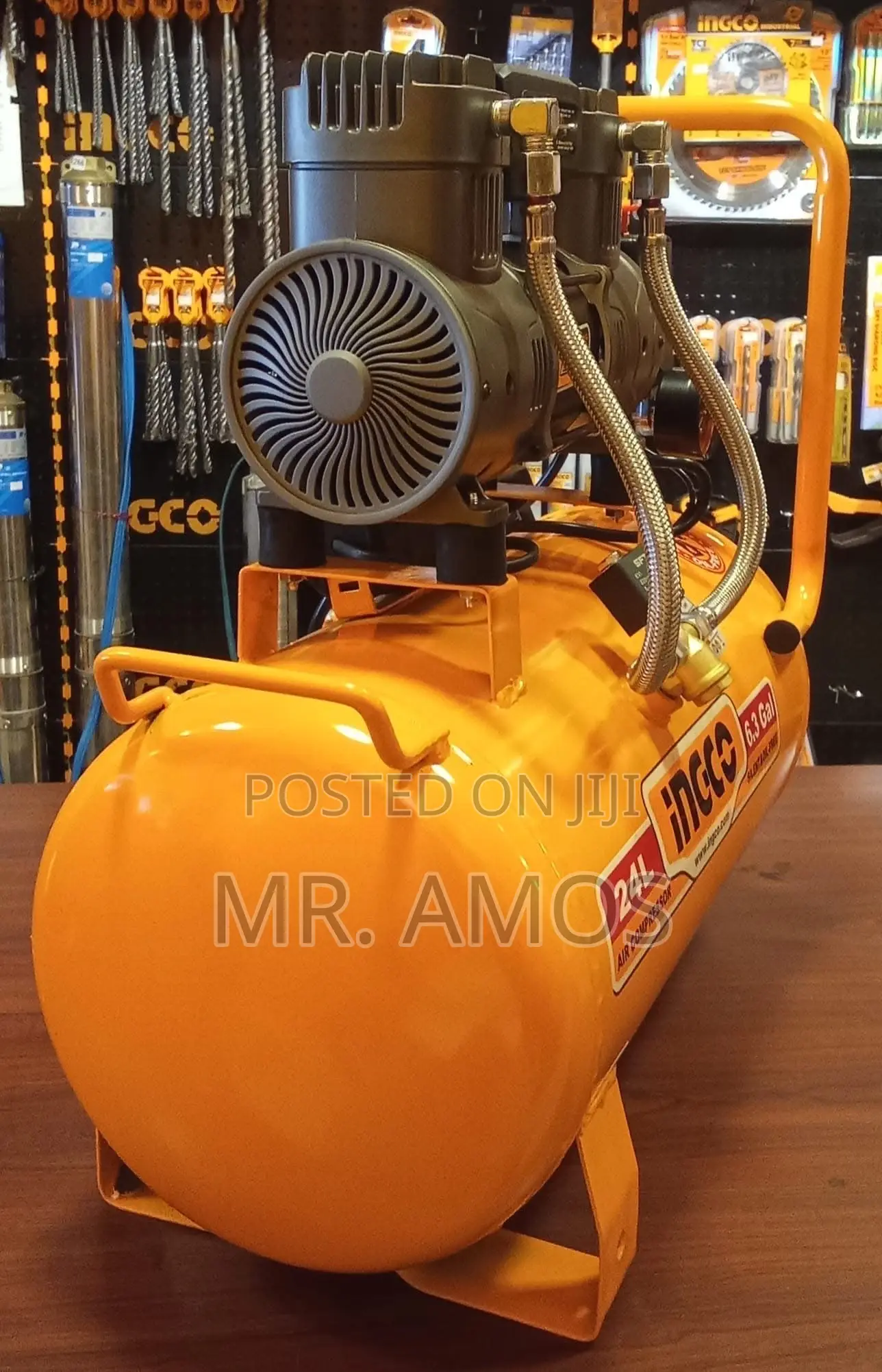 24 Litre Air Compressor With 1100w Oil-Free Motor - Acs111242