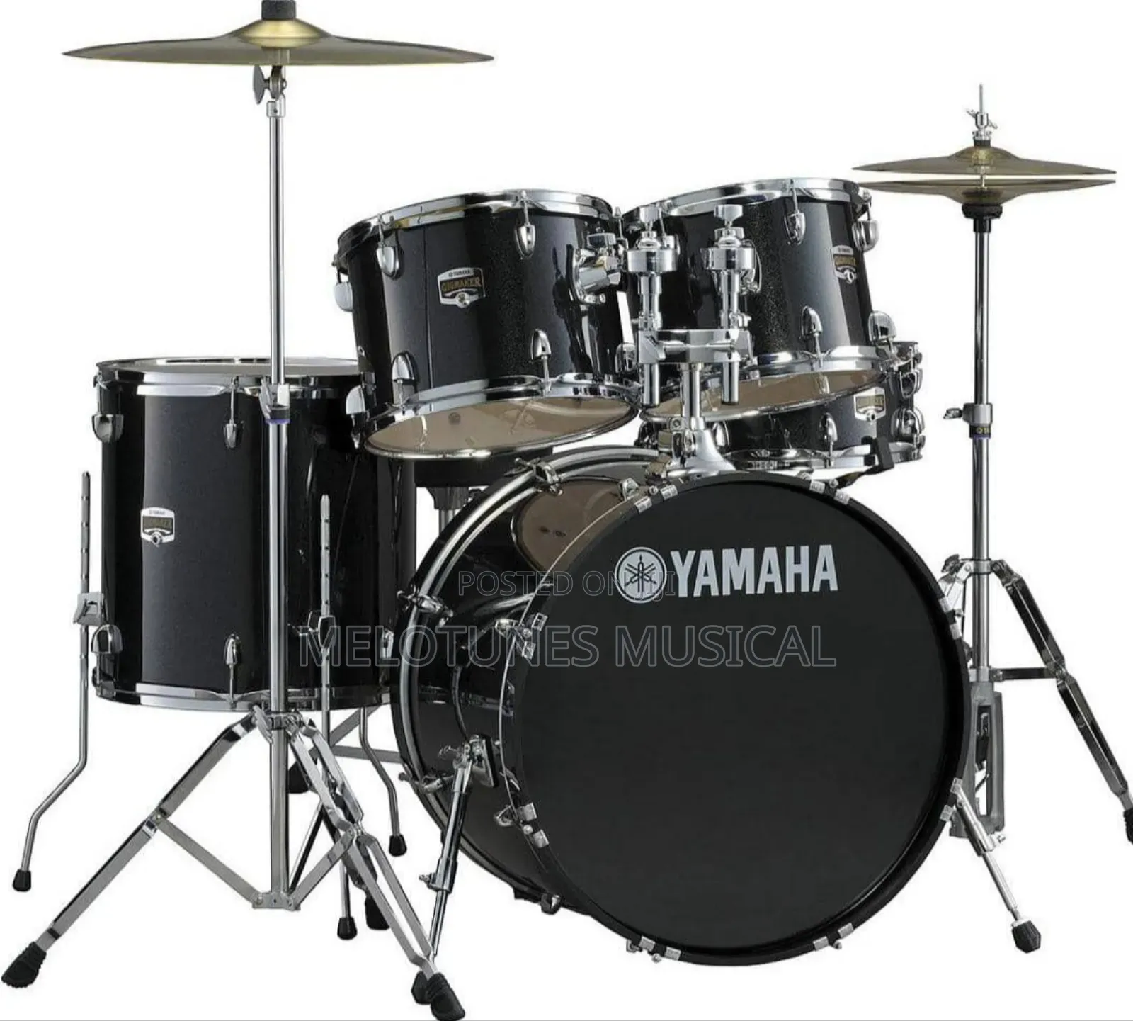 Yamaha Professional Black 5-Piece Drumset