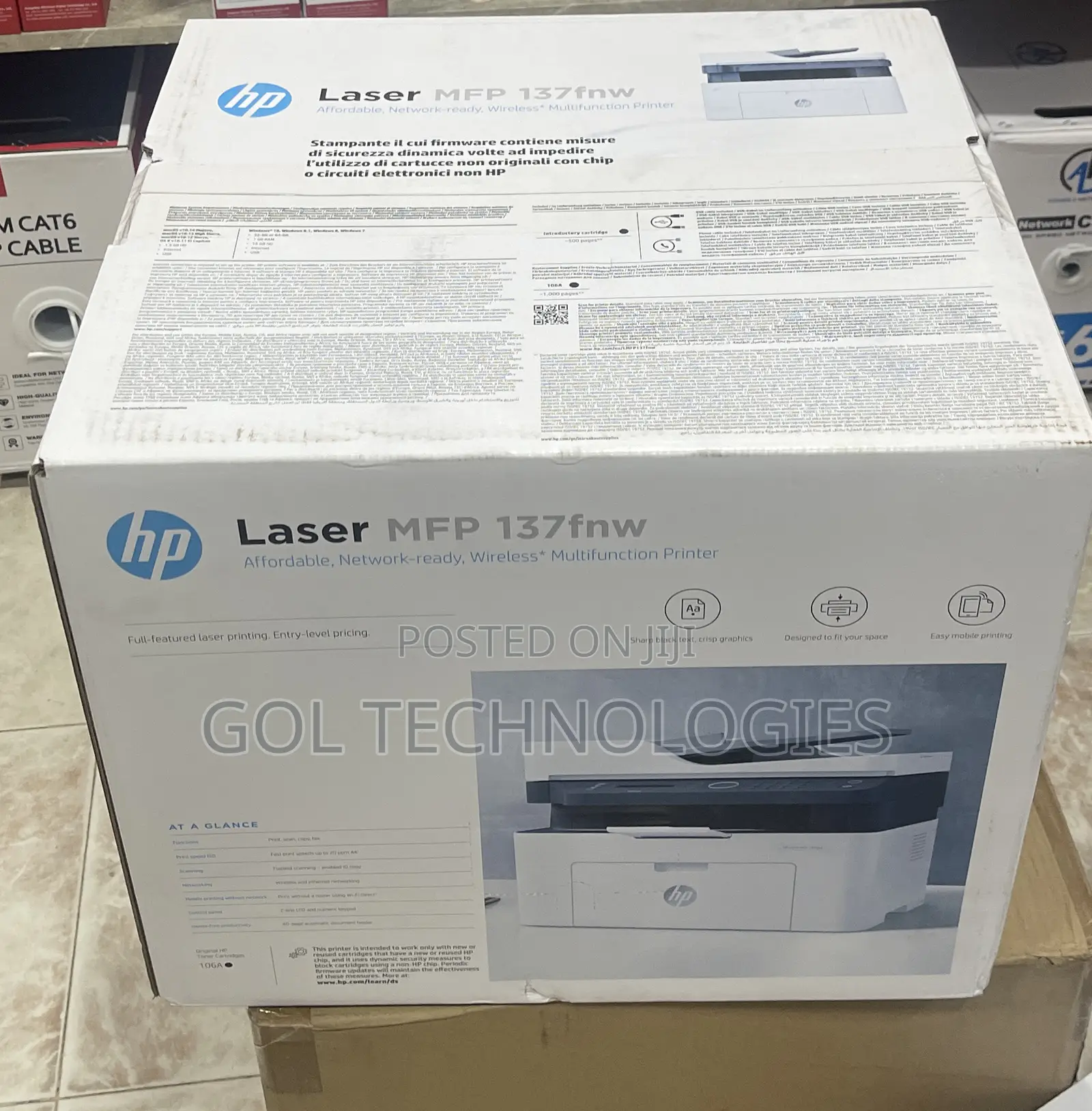HP Laser MFP 137fnw All in 1 Multifunction Wireless Printer