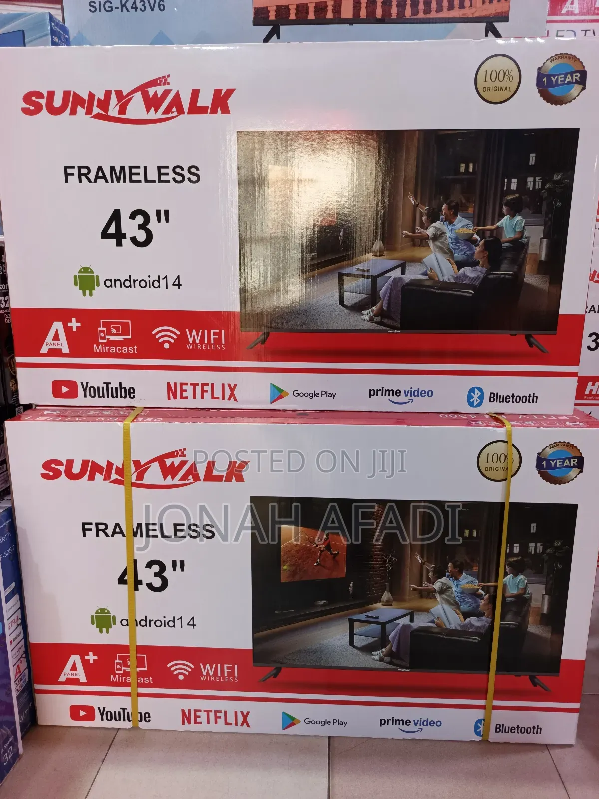 Sunny Walk Framrless 43inch Smart Google Android 11 Smart Tv