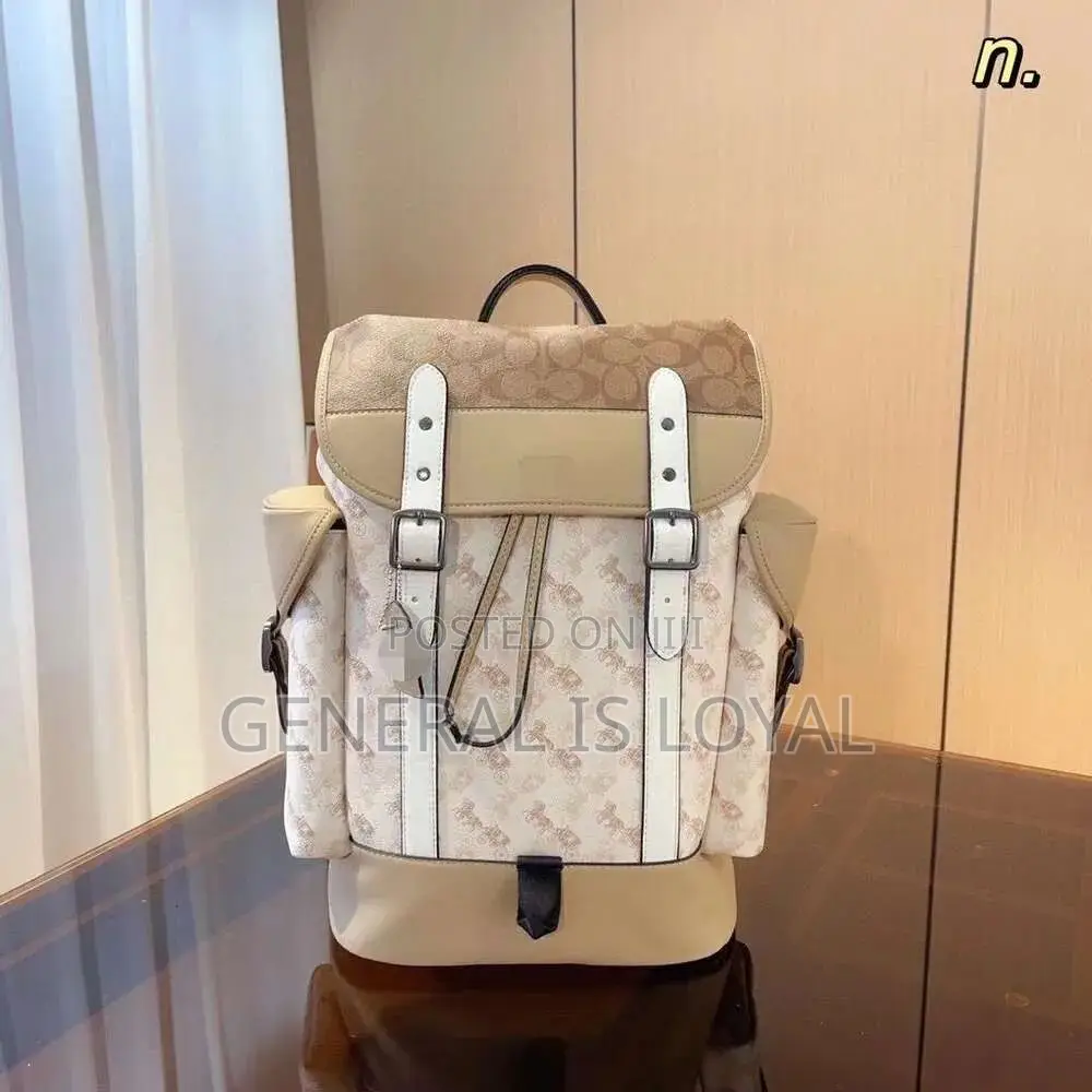 Coach Backpack White and Brown