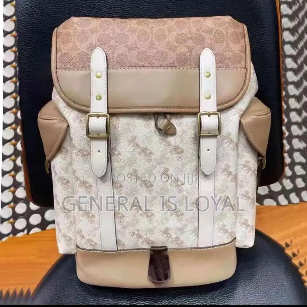 Coach Backpack White and Brown
