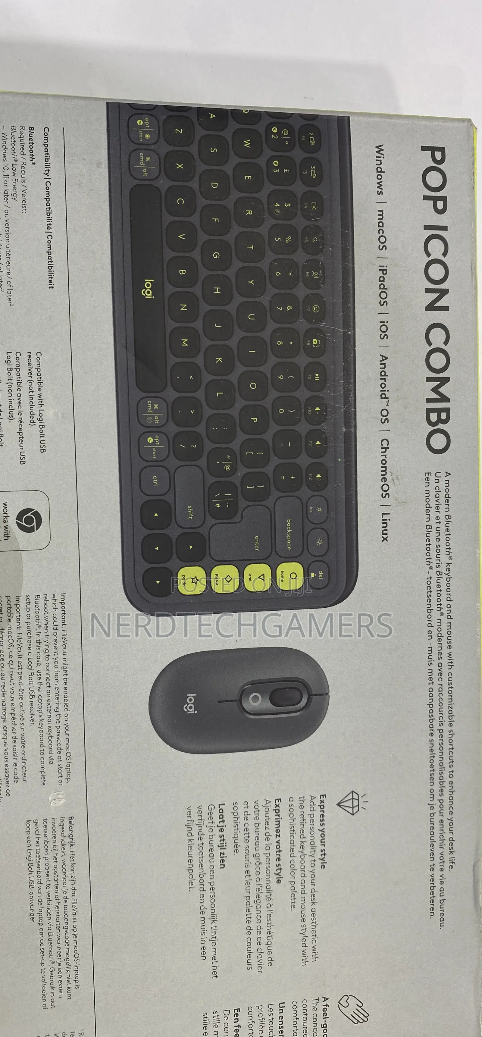 Logitech Pop Icon Wireless Keyboard Mouse Combo (Graphite