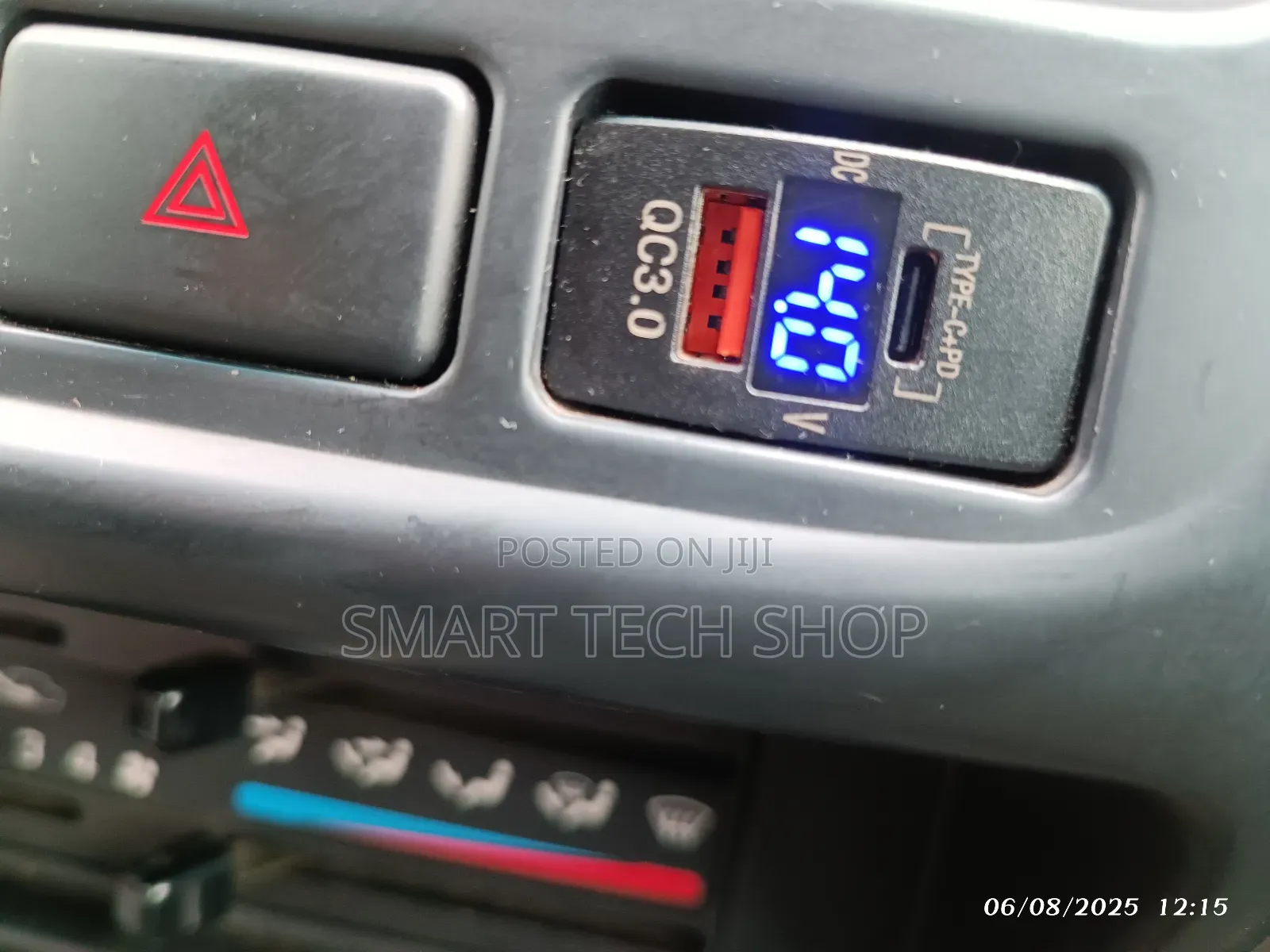Dual Usb Fast Car Charger Pd +Usb For Smartphones, Tablets