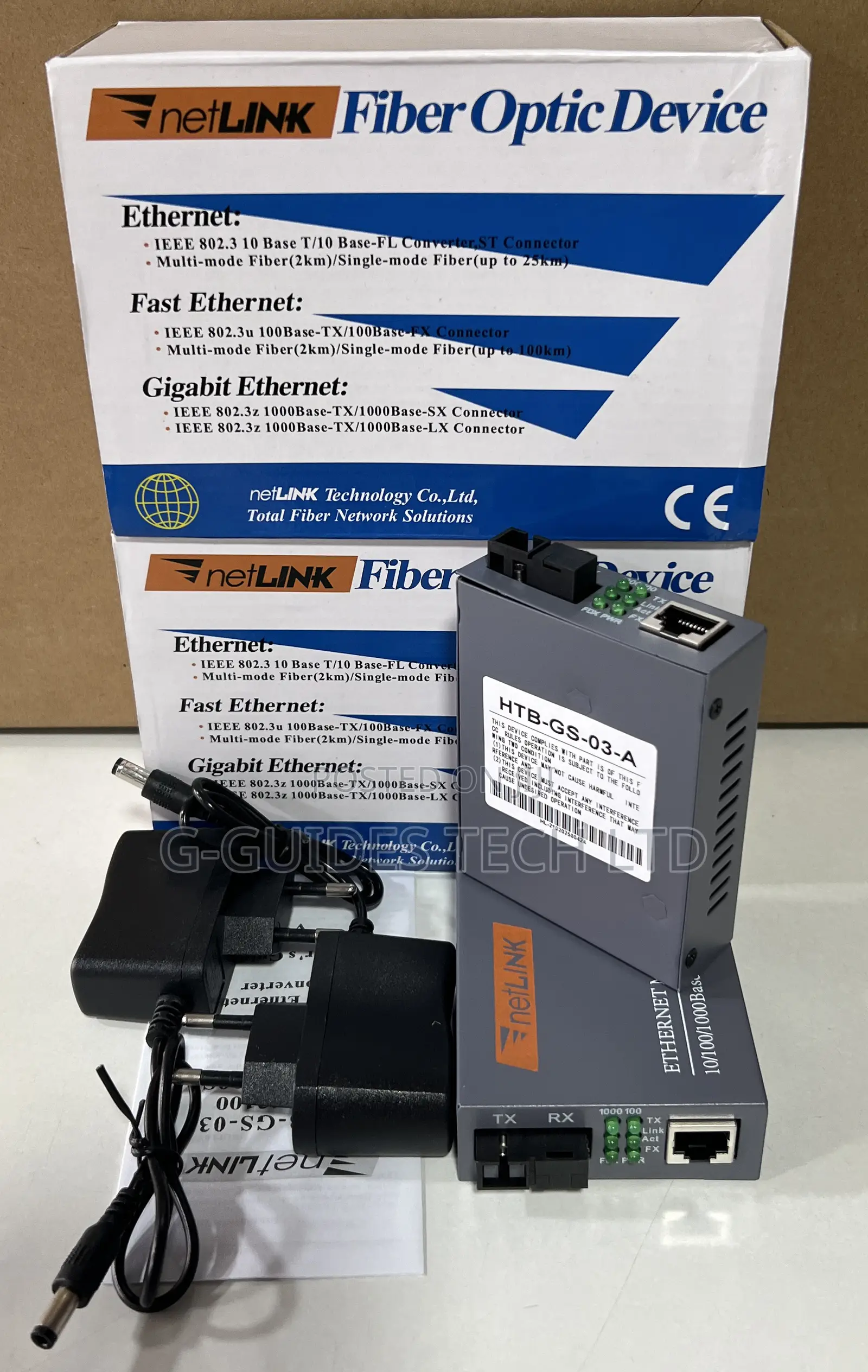 Netlink Gigabit Fiber Optic Media Converter HTB-Gs-03 a/B