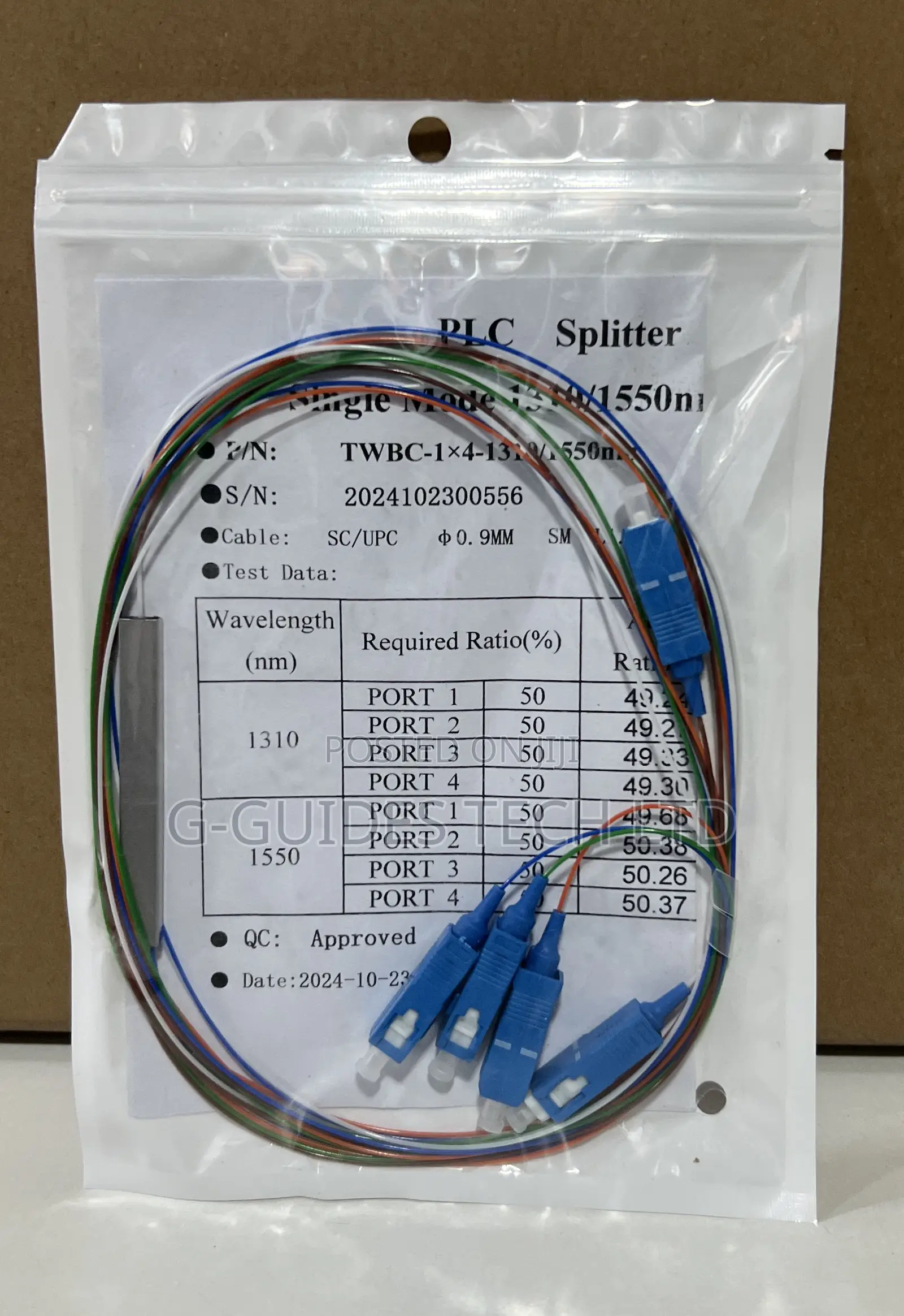 4-Port PLC Splitter Sc, Planar Lightwave Circuit Splitter