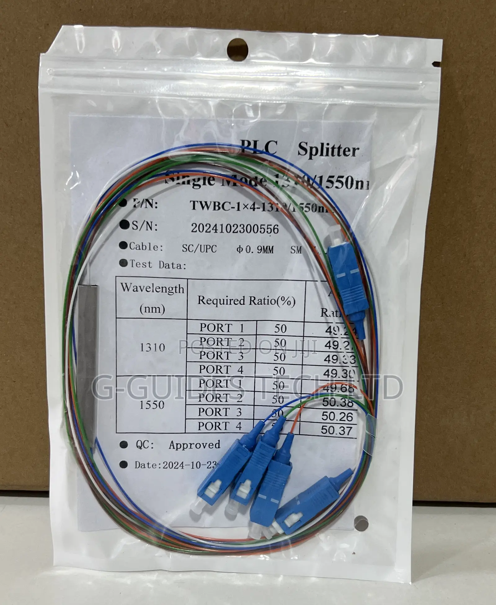 4-Port PLC Splitter Sc, Planar Lightwave Circuit Splitter