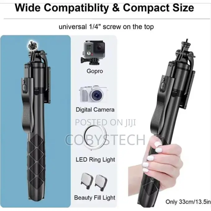 L16 1530mm Foldable Wireless Selfie Stick Tripod / Monopod