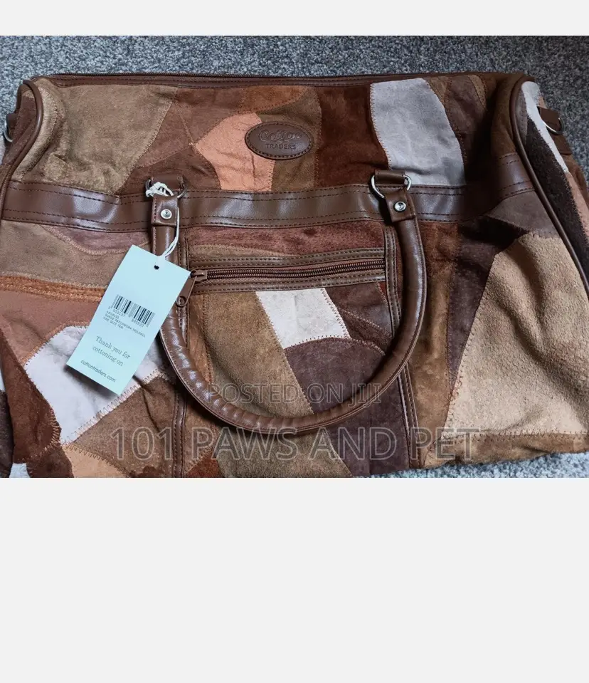 Cotton Traders Leather Patch Duffle Bag