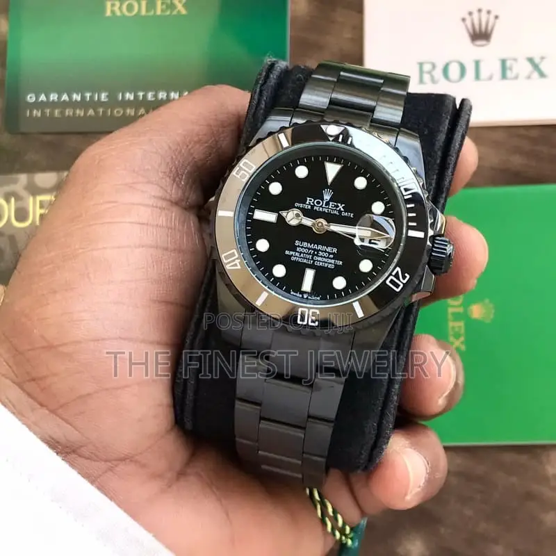 Rolex Submariner Full Black Stainless Steel Mens Watch