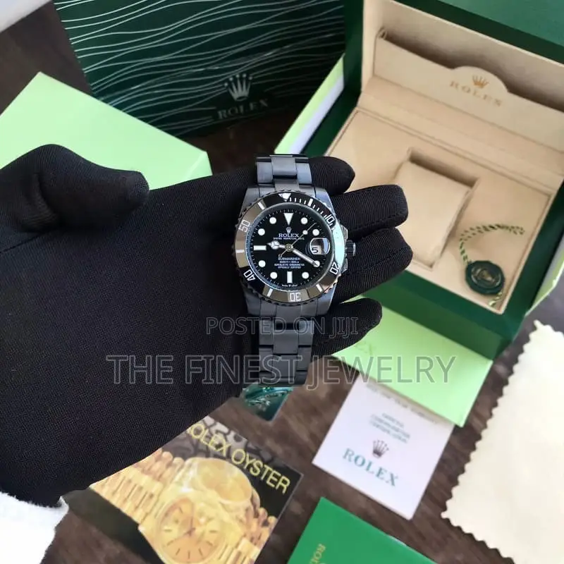 Rolex Submariner Full Black Stainless Steel Mens Watch