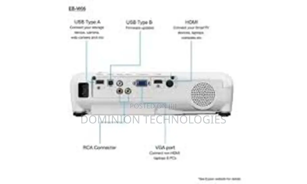 Epson Eb-W06 Wxga Projector 3700lm With Hdmi Port