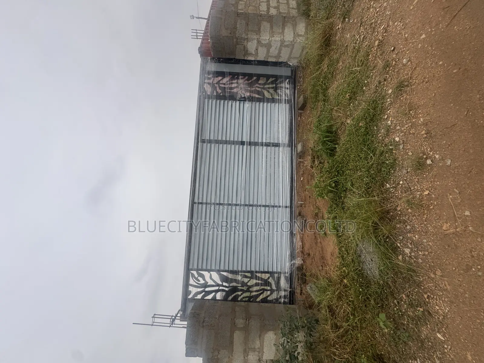 Galvanized Main Gate With Small Door Within