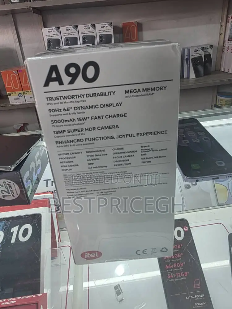 New Itel A90 128 GB Blue