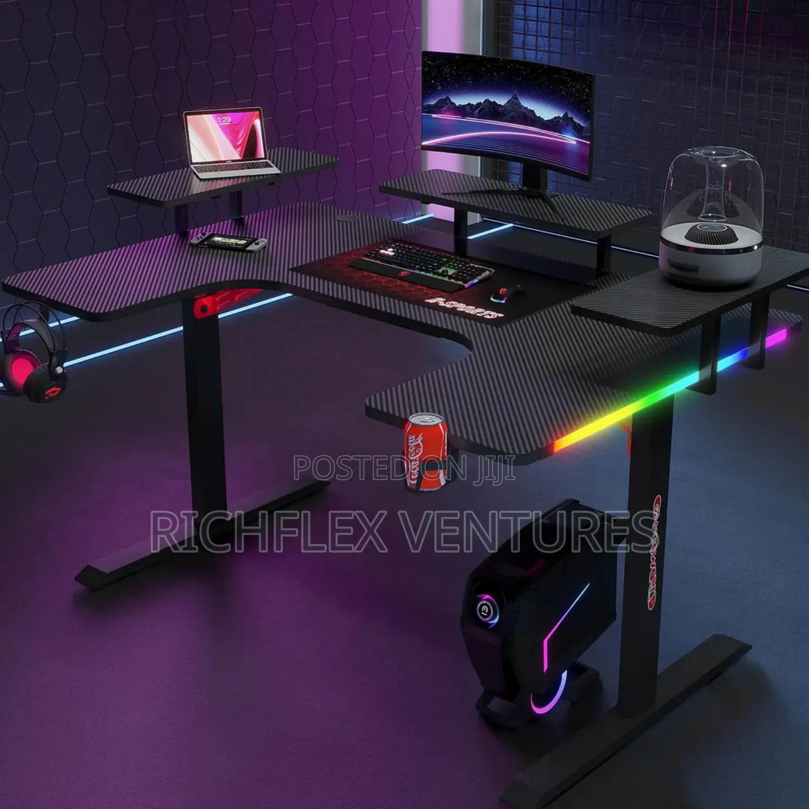 RGB Pro Gaming Office Studio Desk