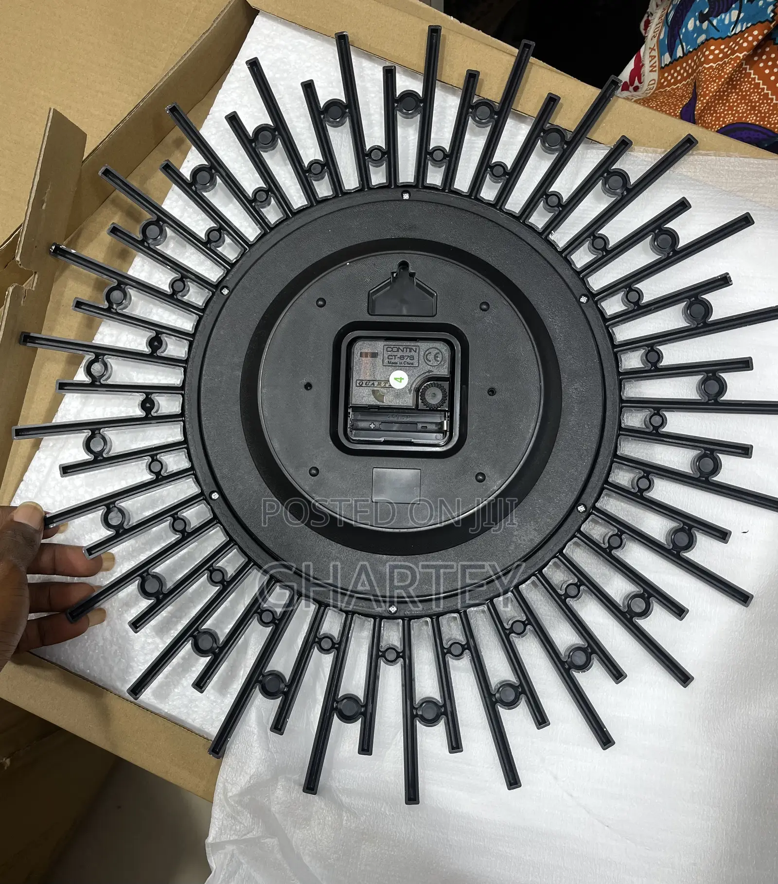 Decorative Giant Silent Clock - Silver