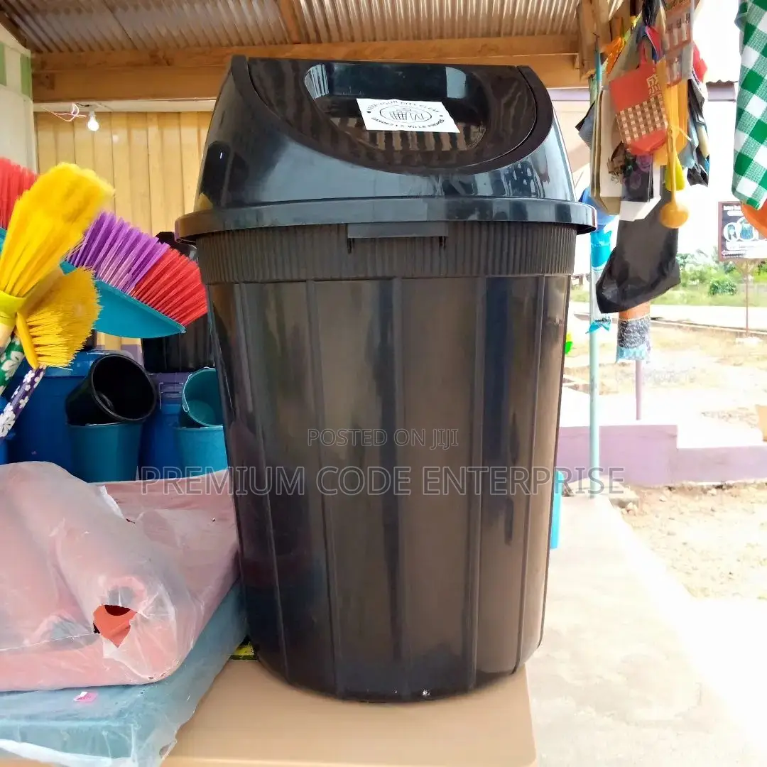 Plastic Waste Bin With Swing Lid- 80l
