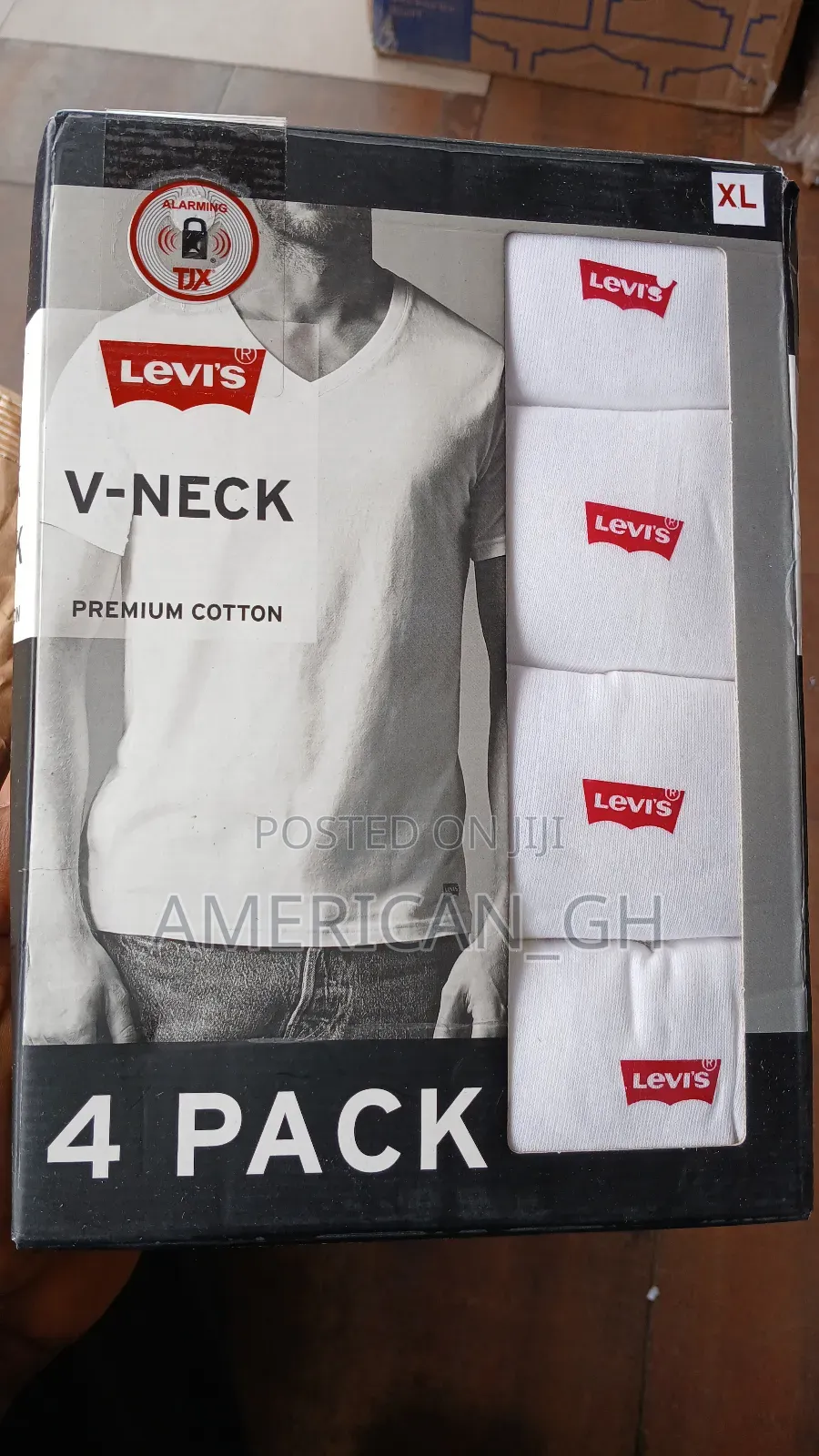 Levi's Premium Cotton v Neck, 4 Pack (Xl)