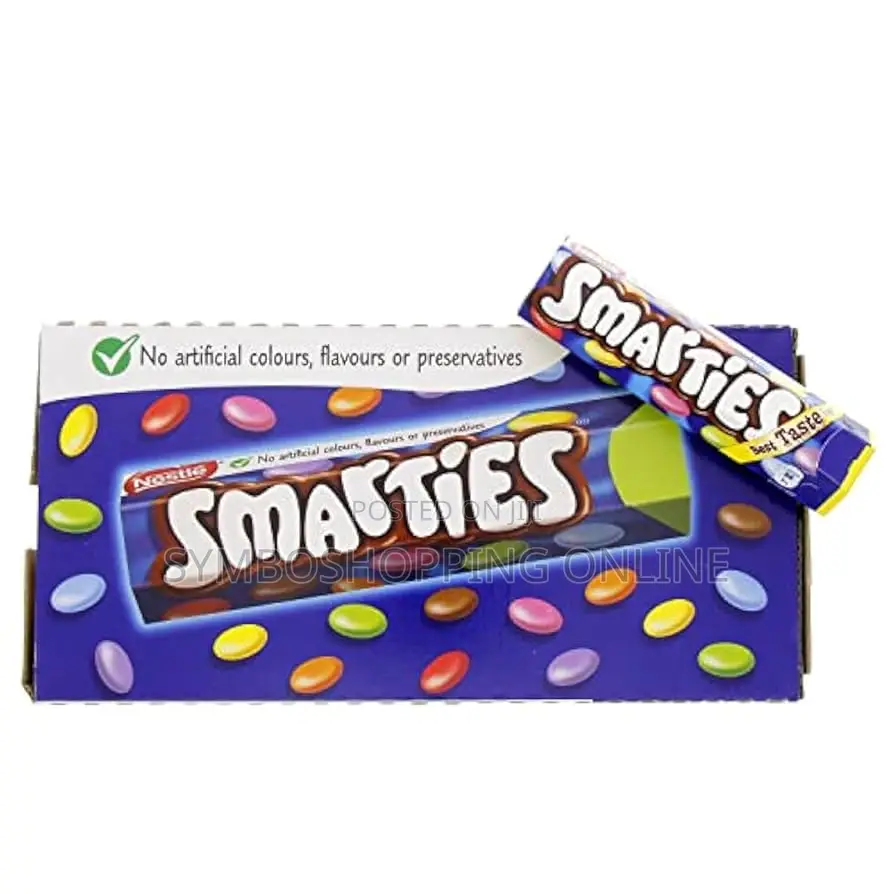 Nestle Smarties Milk Chocolate 38g Tubes 75p PMP - 24 Count