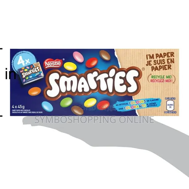 Nestle Smarties Milk Chocolate 38g Tubes 75p PMP - 24 Count