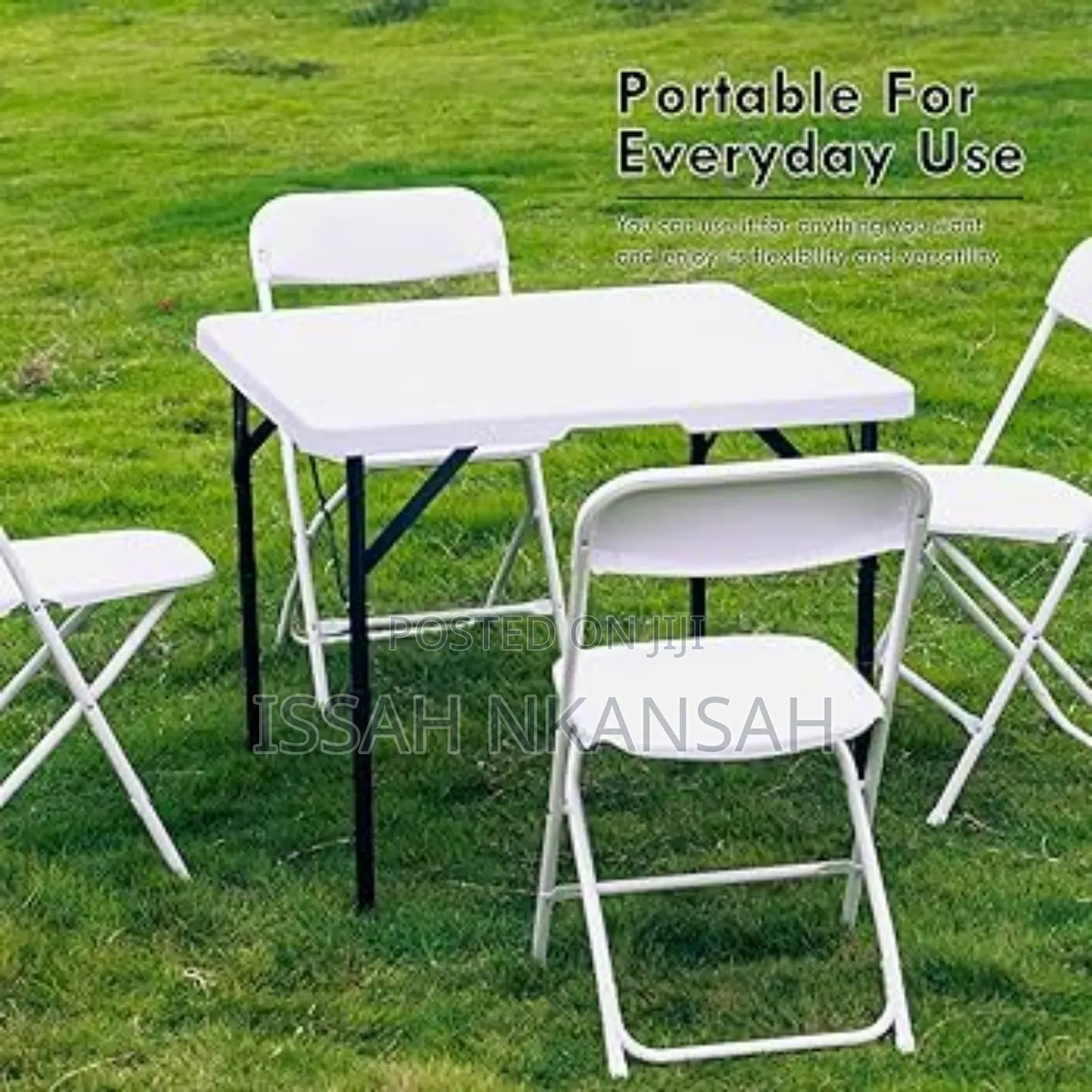 Plainsity 34 Square Foldable Table