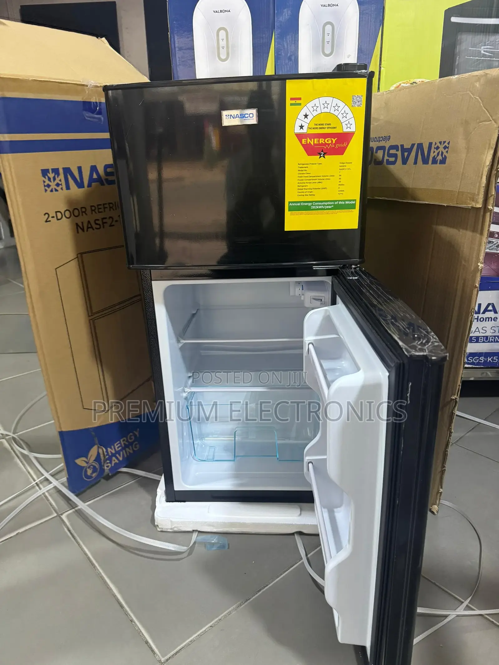 Nasco 86l Double Door Table Top Refrigerator Nasf2-11fl-b