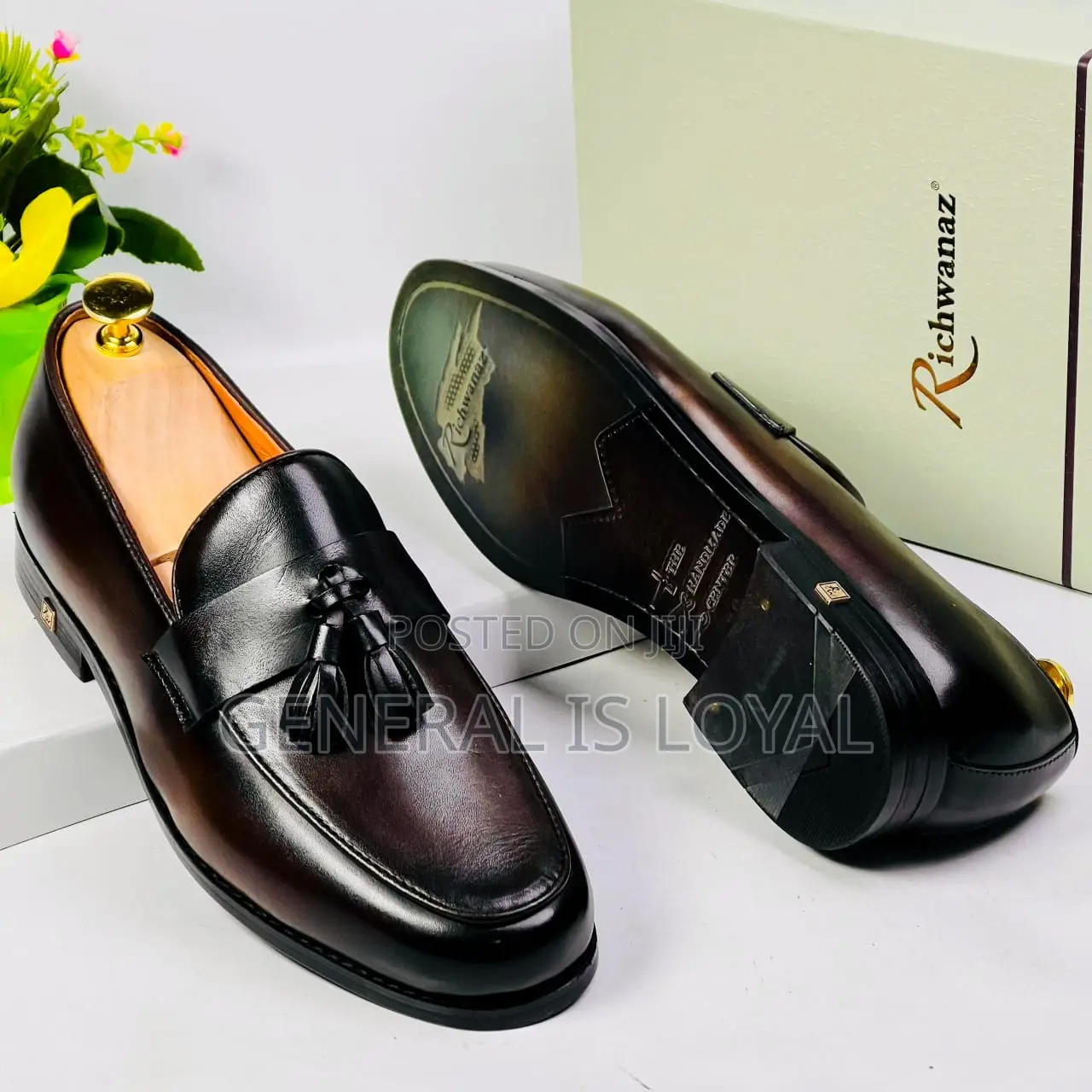 Richwanz Coffee Leather Men’S Shoe