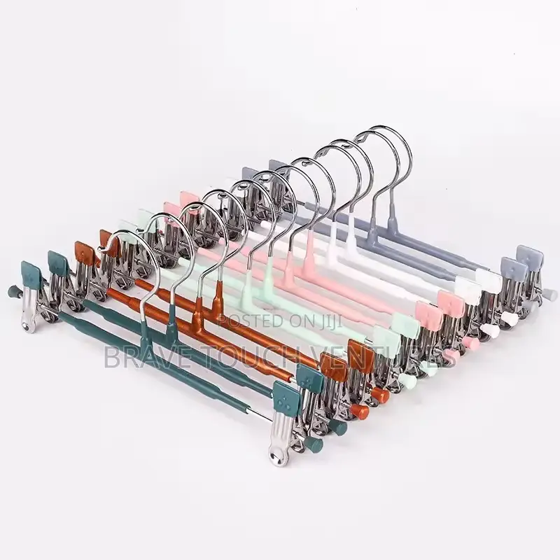 Metal Clip Trouser/Pants Hanger - 10 Piece Per Pack