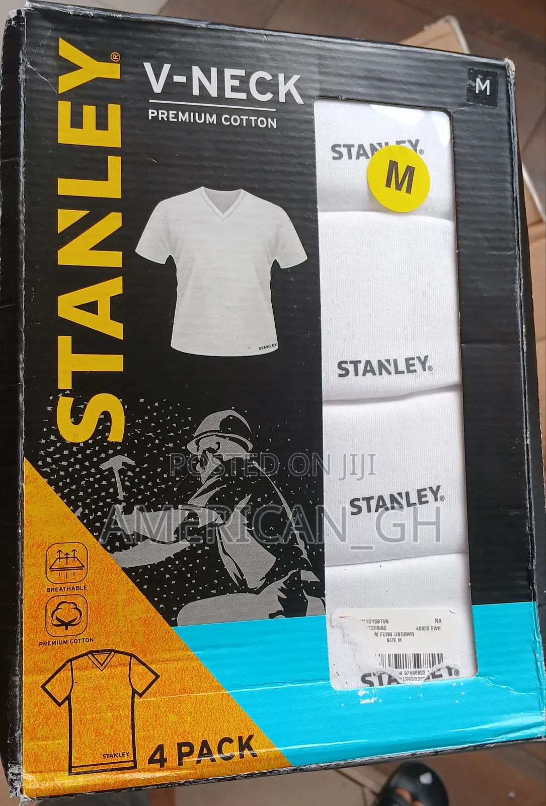 Stanley v Neck Premium Cotton, 4 Pack