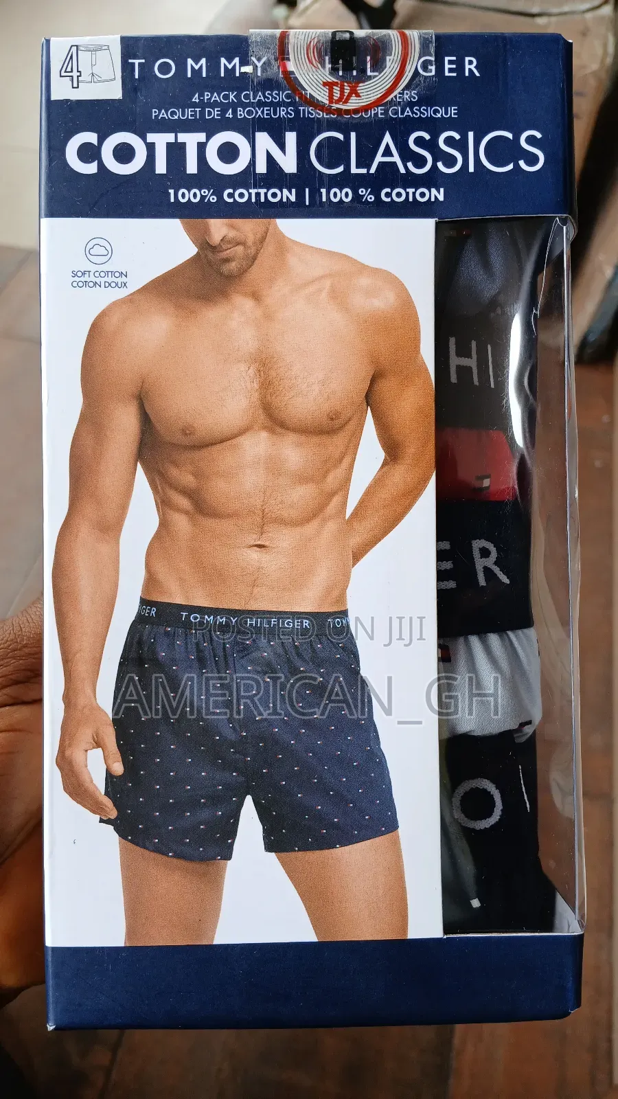 Tommy Hilfiger 100% Cotton Classic Boxer, 4 Pack