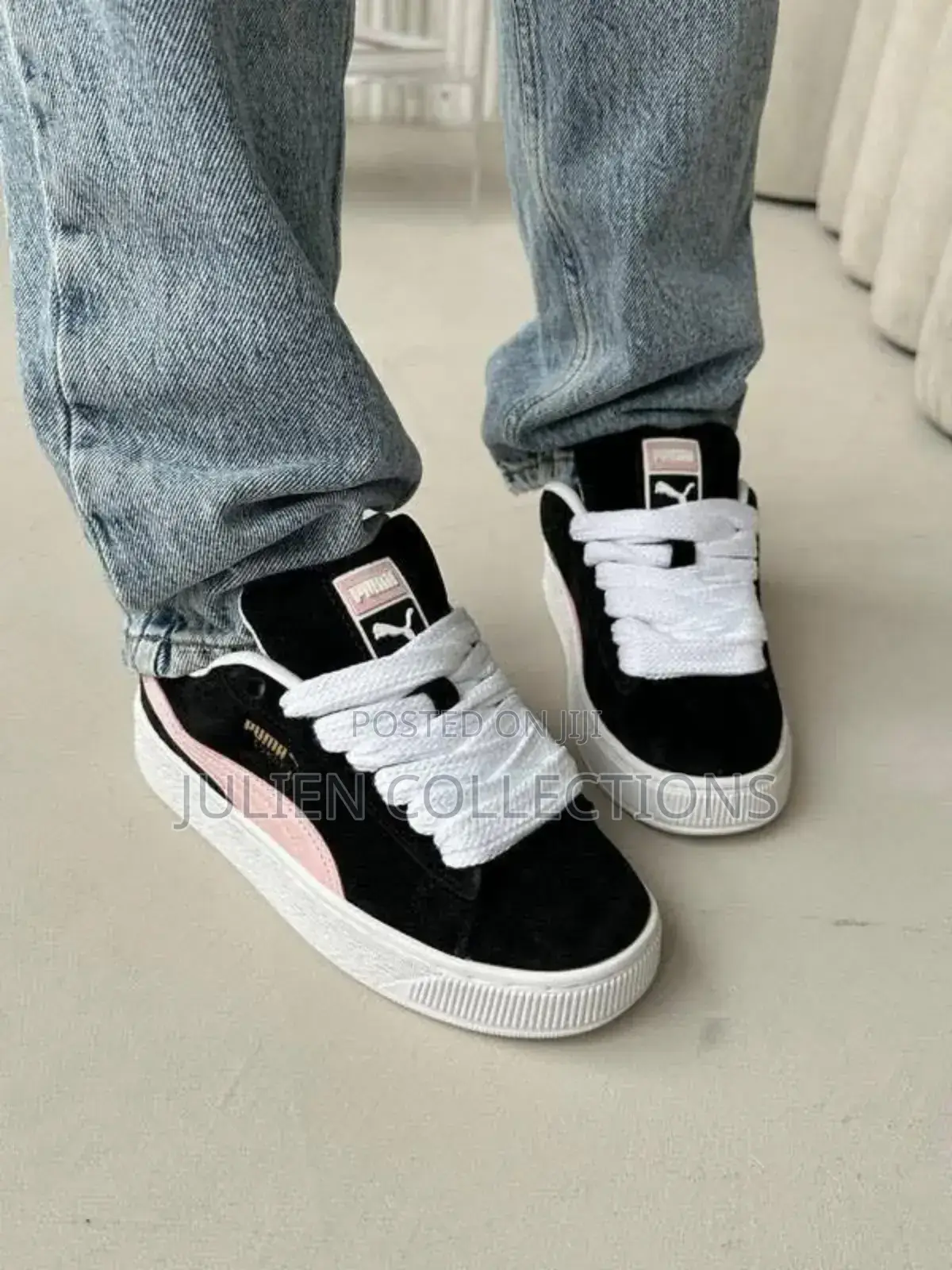 Puma Suede Xl Ps Pink Black and White Back